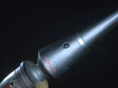 USSR rocket Low-poly 3D model