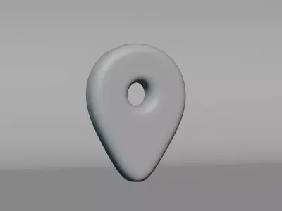 Location sign Low-poly 3D model