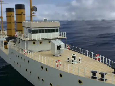 Hades polish minelayer laid down 1906 3D model