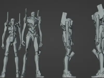 Evangelion 00  Low-poly 3D model