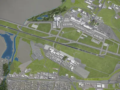 Sofia - International Airport - SOF Low-poly 3D model