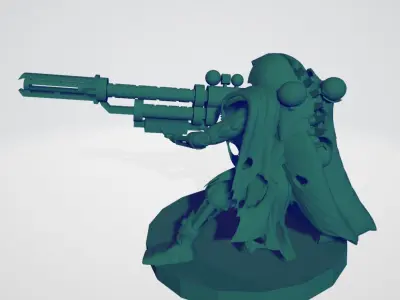 Space robot sniper Squad 3D print model