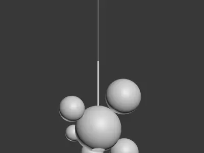 Suspension light Giopato Coombes Bolle bls 6 Lamp 3D model