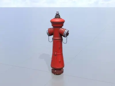Hydrant VAG NOVA 1885 Red 2 Low-poly 3D model