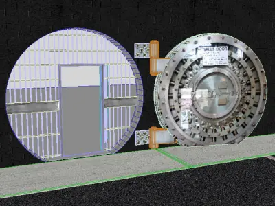 Round Vault - Safe Door 3D model