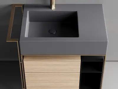 Ceramica Cielo Narciso Mini Vanity Unit Set 3 3D model