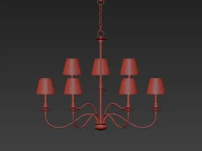 Hudson Valley Menlo Park 6 Light Chandelier 3D model