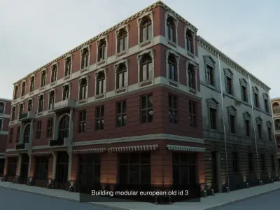 Building modular european old kit 3D Model Pack