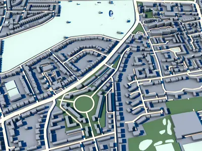 Ruskin Park London Victorian South London Park  3D model