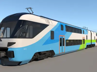 Stadler Dosto Double Decker Passenger Train 3D model