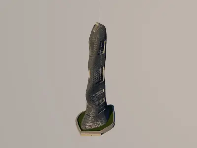 Sci-Fi Skyscraper 3D model