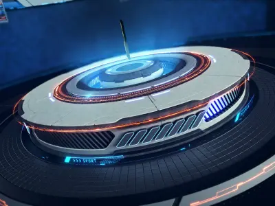 Broadcast Platform 3D model