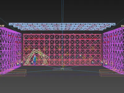 3DS Max 2014 Stage Concert 51 3D model