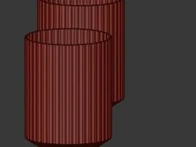 Untitled chandelier with six glass shades 3D model