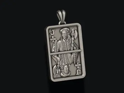 Club Jack playing card pendant light 3D print model