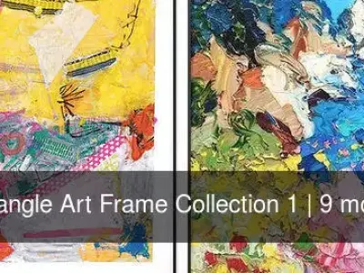Rectangle Art Frame Collection 1 3D Model Pack