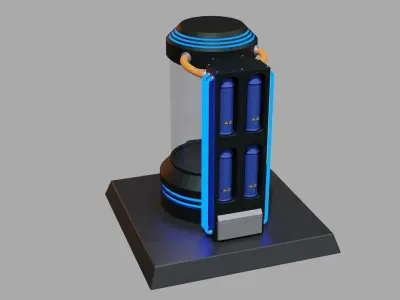 Sci Fi Chamber  Low-poly 3D model