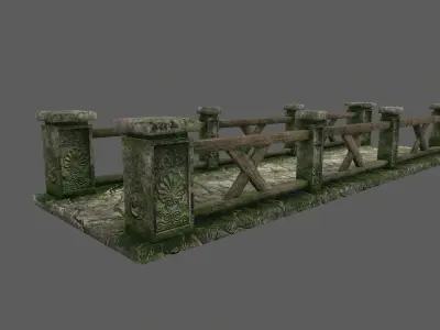 bridge 2 stone Low-poly 3D model
