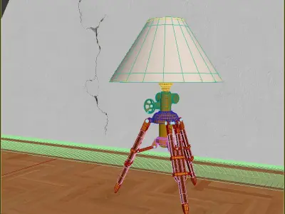 Tripod table lamp 3D model