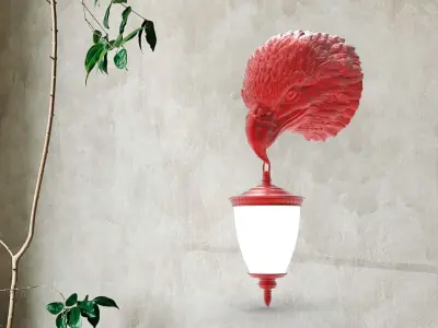 Eagle Head Wall Lamp 3D print model purchase
