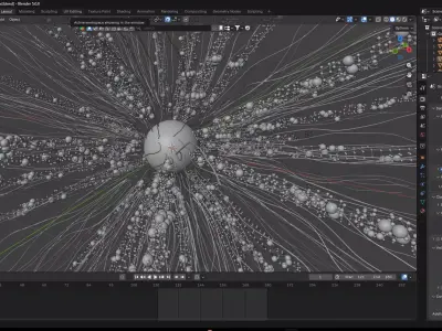 Quantum Energy Ring Sci-Fi Particle Portal 3D model