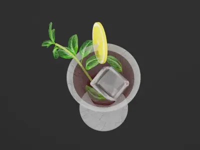 Exotic Fizz Juice Low-poly 3D model
