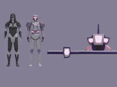 Blade of Mormora Voltron Low-poly 3D model