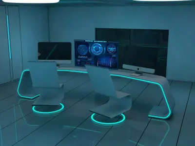 Sci Fi Control Room 3D model