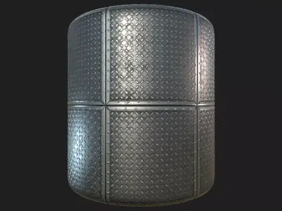 Seamless tillable PBR metal floor material Texture