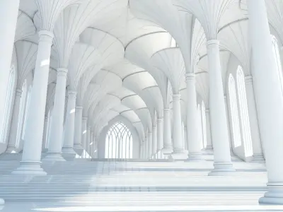 Futuristic Interior Scene 3D model