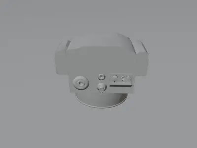 Animated Skull Space Helmet 3D model