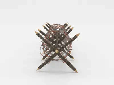 Barb Wire Obstacle 3D model