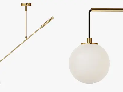 Modern Counterbalance pendant lamp 3D model