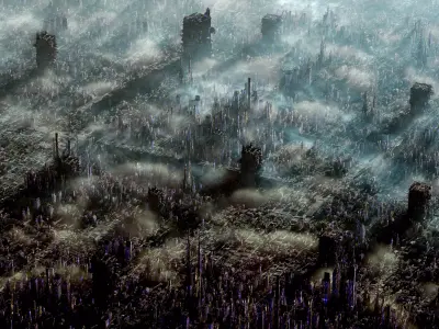 Greeble City Pieces Low-poly 3D model