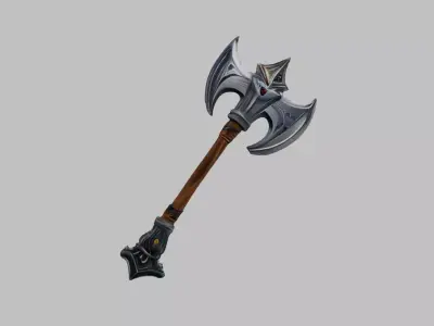 fancy axe3 Low-poly 3D model