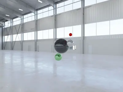 HDRI - Airplane Hangar Interior 5b - 8192x4096 Texture