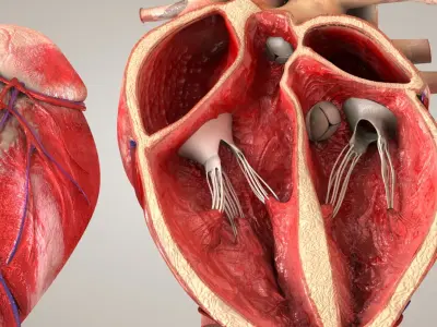  Heart with Anatomical Cross Section 