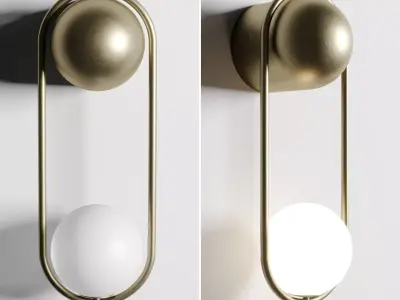 Matthew McCormick Mila Sconce wall light Low-poly 3D model