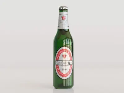 Beer Bottle Low-poly 3D model