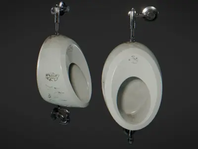 Bathroom WC for Games Low-poly 3D model