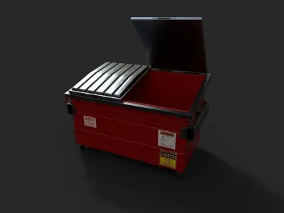 Dumpster Pack Low-poly 3D model