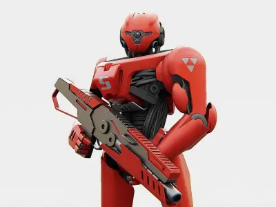 BATTLE DROID Z-10000    RIGGED 3D model
