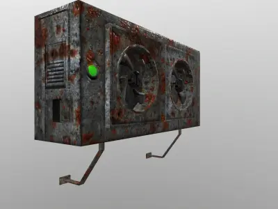 Game ready Air conditioner 3D model Low-Poly Low-poly 3D model