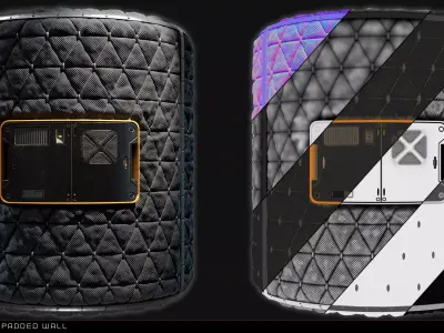 PBR Material -Padded Wall  Texture