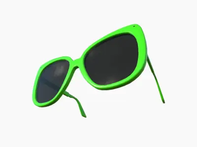 Sunglass J09 Light Green - Character Design Fashion Low-poly 3D model