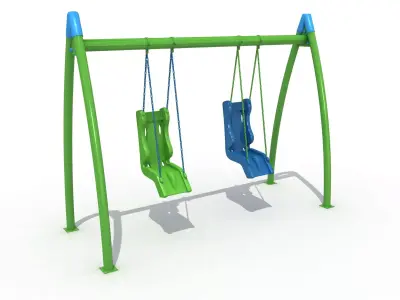 Kids Game Play Equipment 004 Disabled Swing 3D model
