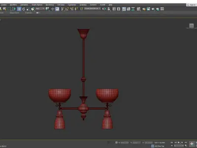 KILPATRICK GAS ELECTRIC MULTI ARM CHANDELIER Low-poly 3D model