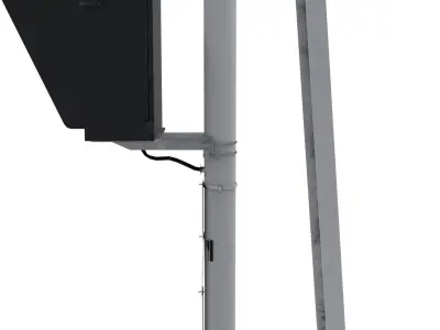 Train Traffic Light 10 3D model