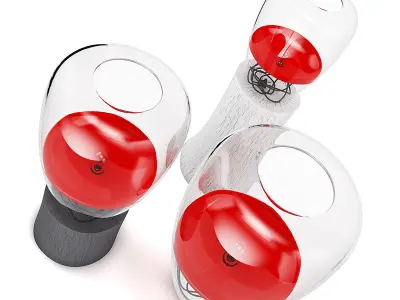 Glass Lamps Set 3D model