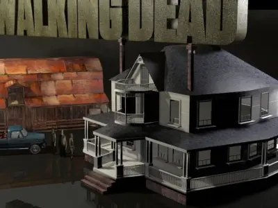 Walking Dead Farm Set 3D model